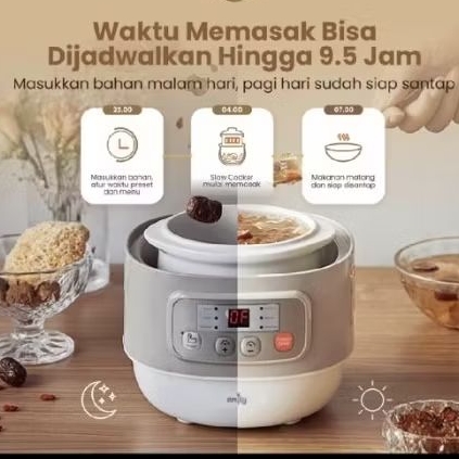 Preloved EMILY ESC-37006 slow cooker +steamer 0.8L