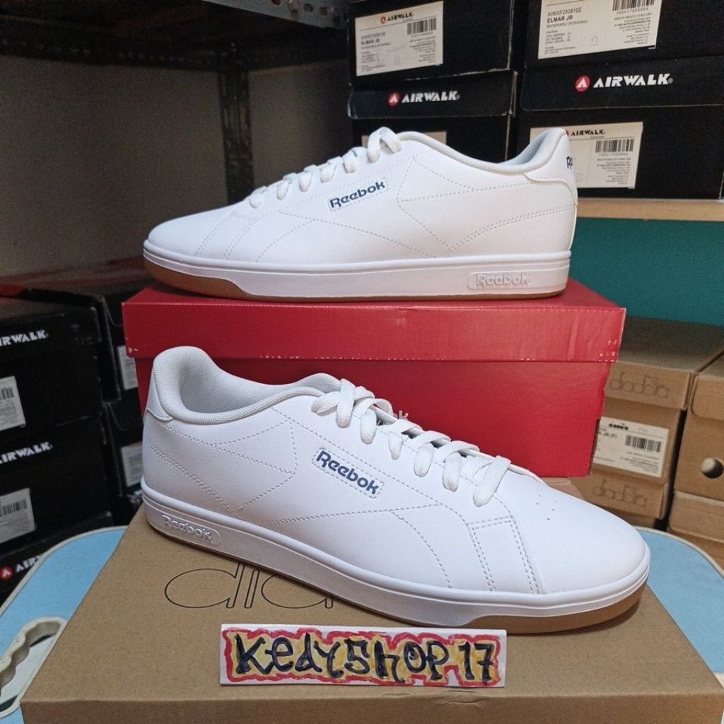 Sepatu Kasual/Tenis Pria Reebok Court Clean White Gum Original