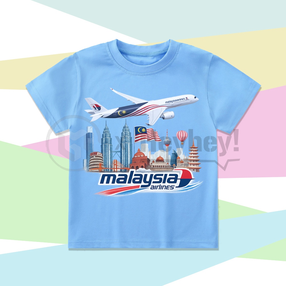 Baju anak kaos anak malaysia airlines malaysia kuala lumpur gratis cetak nama