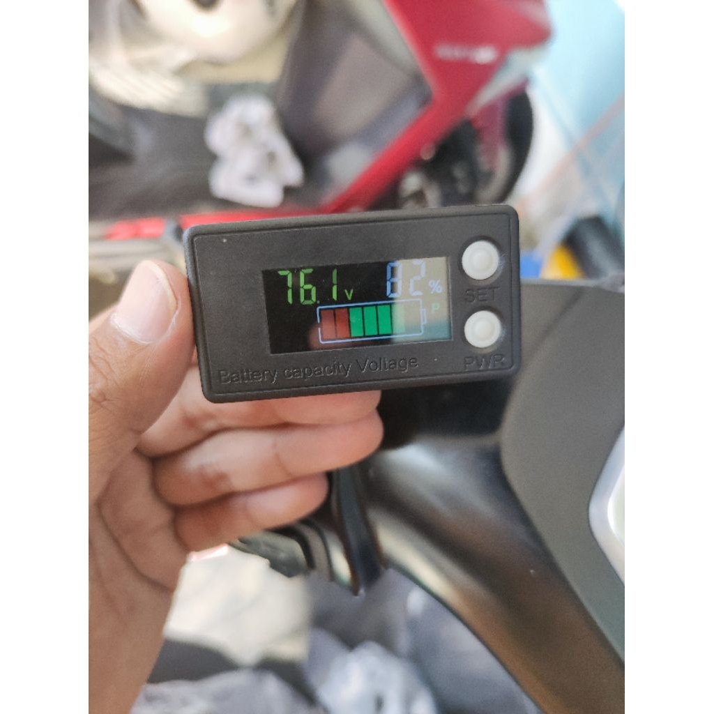 Subnova voltmeter untuk motor listrik/sepeda listrik 48,60,72 volt second