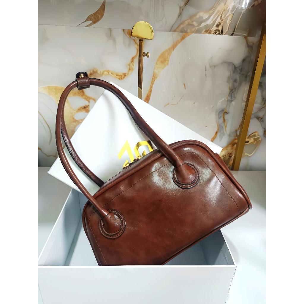 PLUS BOX... TAS WANITA BOSTON TAS BAHU KULIT MEWAH