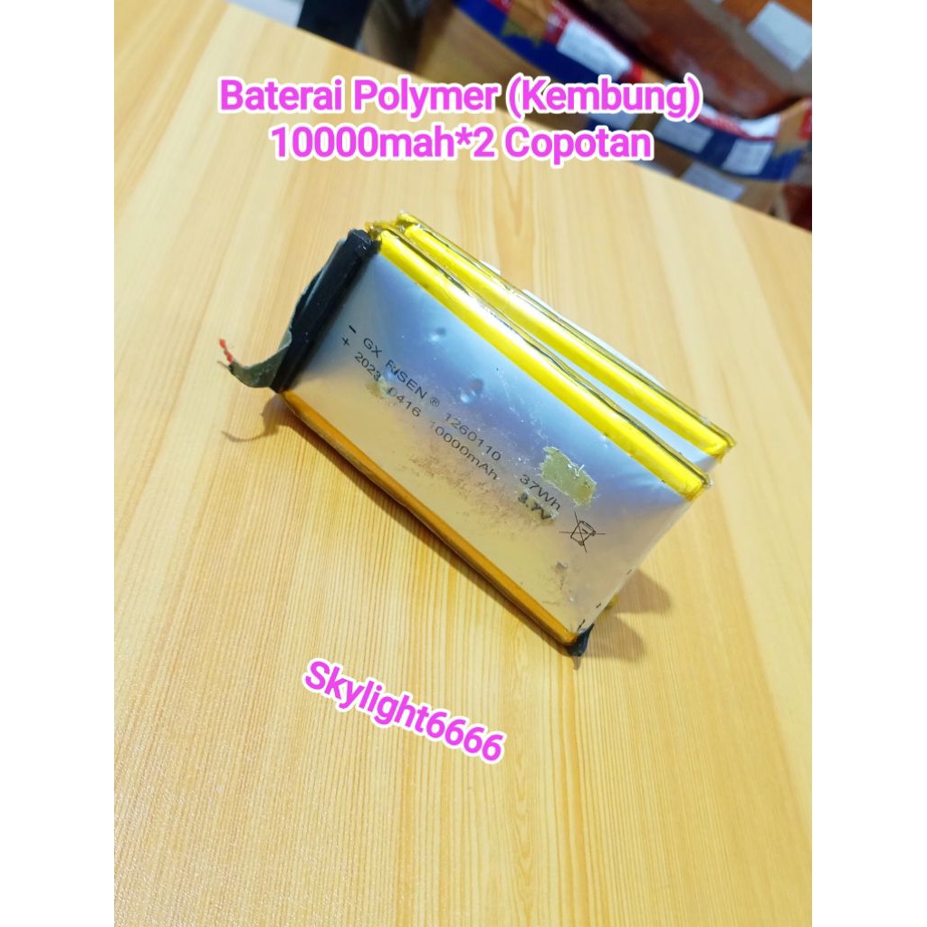 Baterai Polymer Kembung (2pcs) 10000mah Copotan