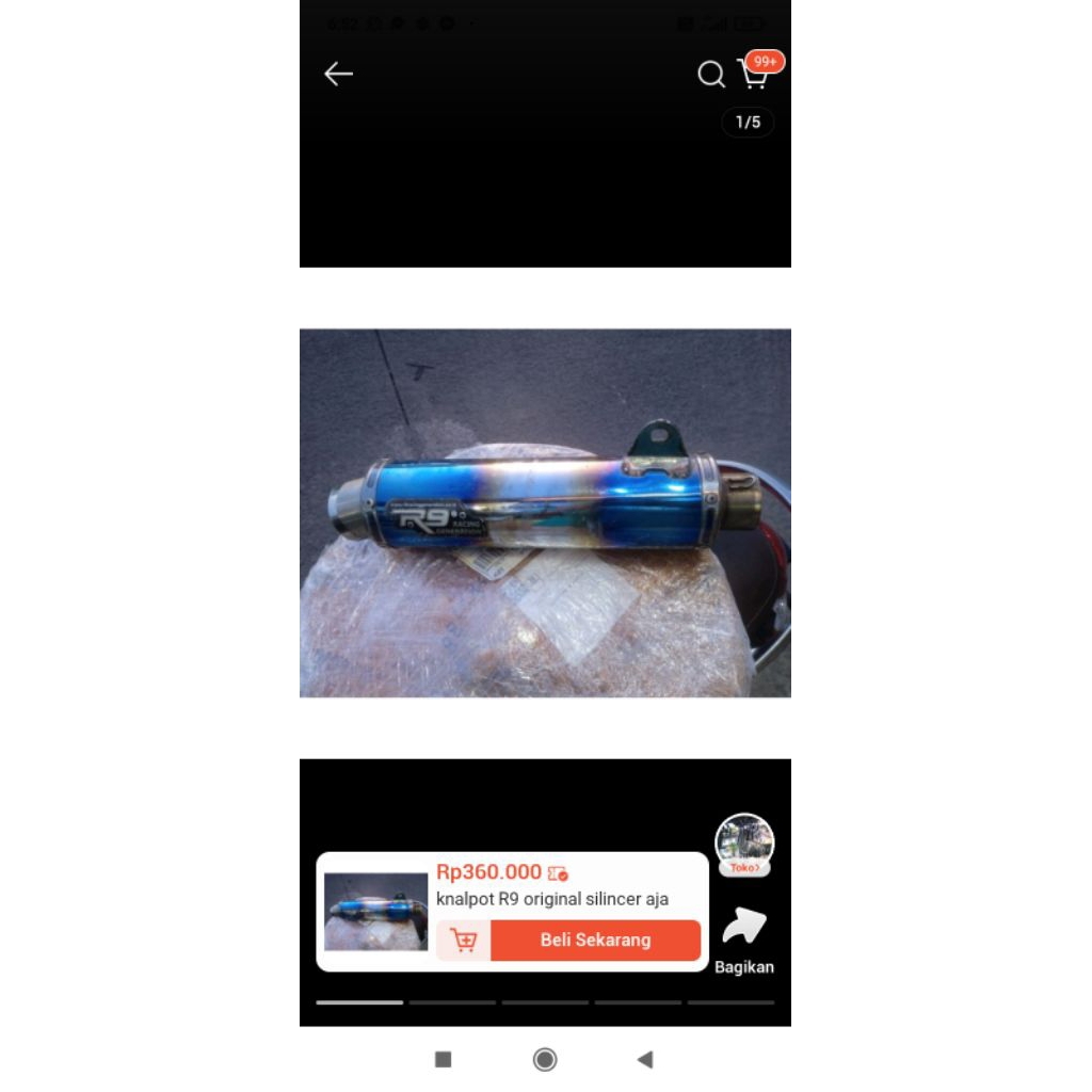 Knalpot r9 ori Ninja 250 fi old