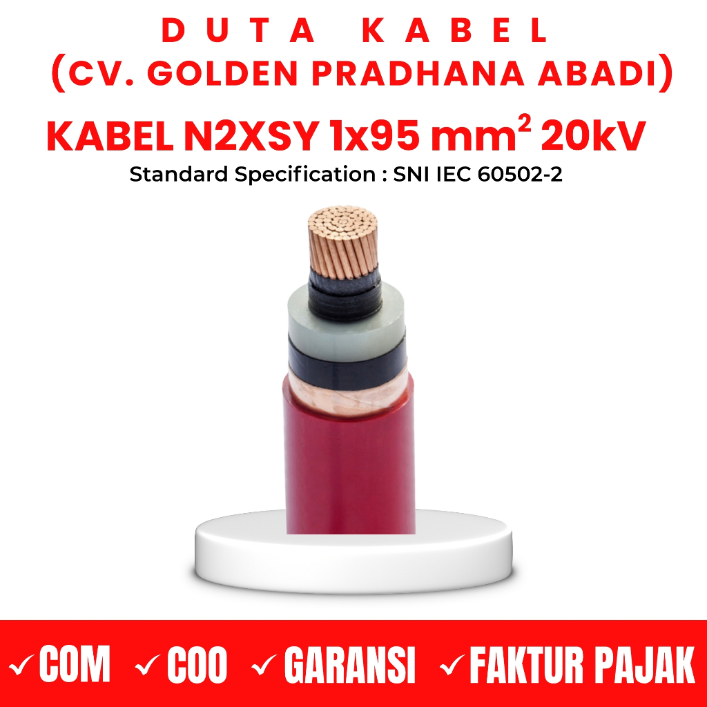 Kabel N2XSY 1x95 mm2 20kV SUPREME / KABELMETAL (KMI) /1x95mm2/1 x 95 mm2 mm - Kabel Medium Voltage -