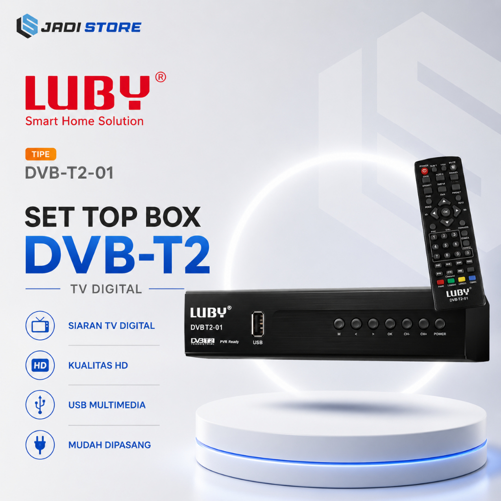 Set Top Box Luby DVB T2 01 DVB-T2-01 Lubby Lubi Set Top Box TV Digital TV Tabung Polytron STB TV Dig