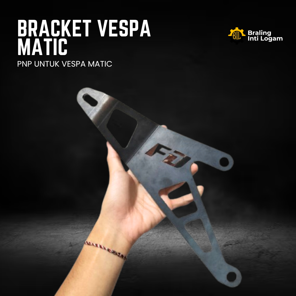 BRACKET KNALPOT VESPA MATIC MODEL AZRYX 100% ORIGINAL BILS RACING