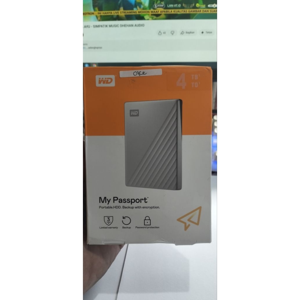 Hardis ekternal 4tb (4000gb)new joss bergaransi