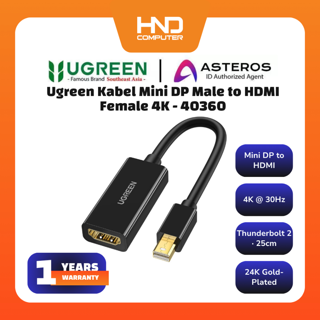 UGREEN Kabel Mini DisplayPort to HDMi Kabel Converter - 40360
