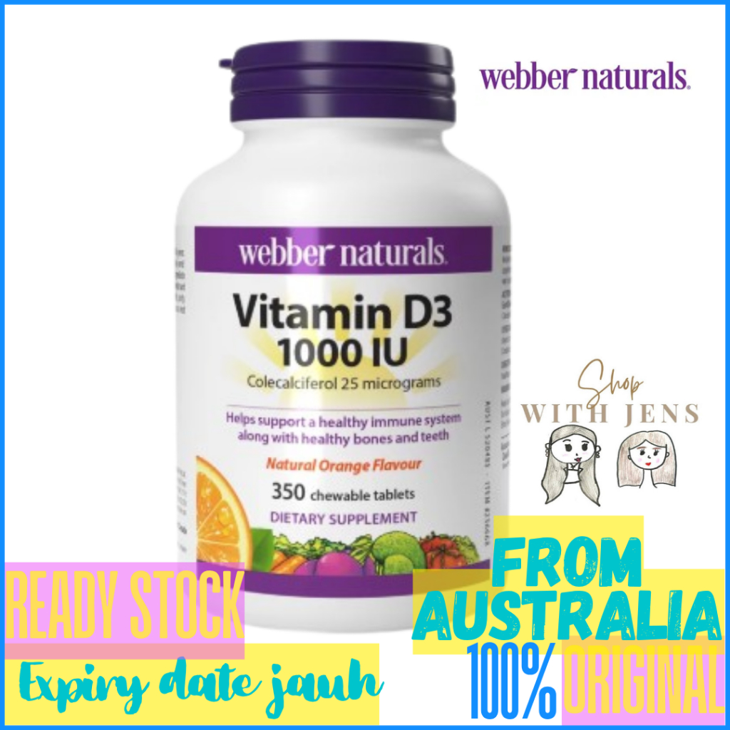 Webber Naturals Chewable Vitamin D3 1000IU 350 Tablets