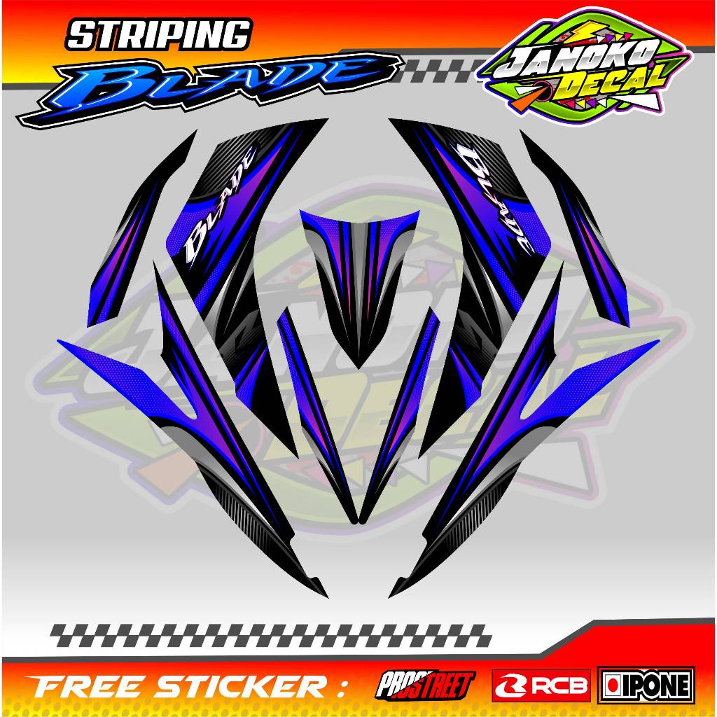 STRIPING VARIASI HONDA BLADE 125 / STICKER LIST VARIASI MOTOR BLADE 125