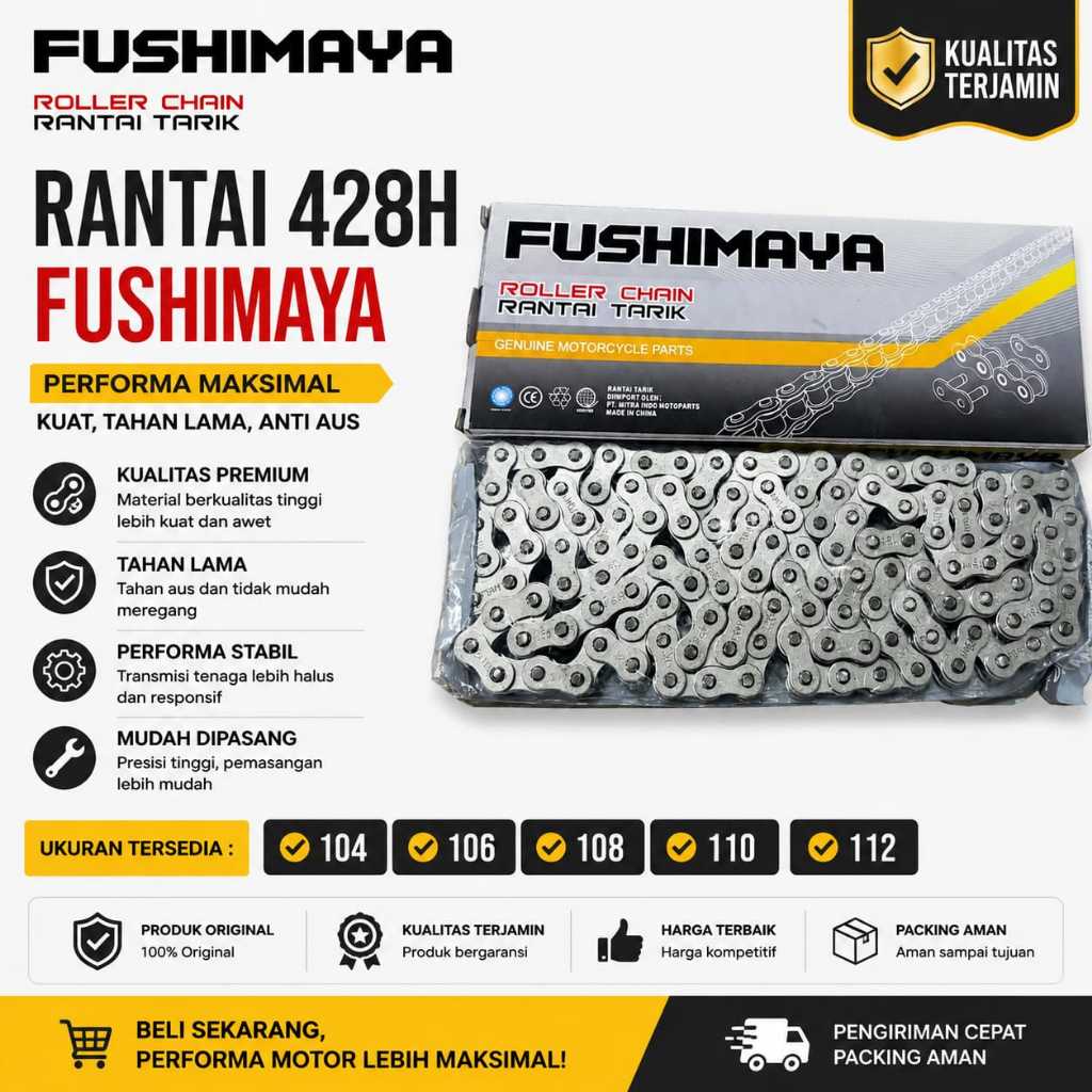 RANTAI MOTOR / RANTAI TARIK 428-108L [FUSHIMAYA]