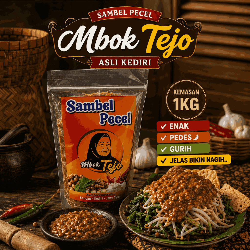 1kg Sambel Pecel Pedas - Pecel Madiun - Sambel Pecel