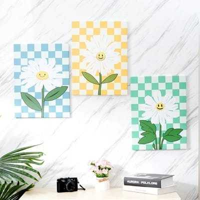 INFORMA SET 3 PCS 30 X 40 CM HIASAN DINDING KANVAS PRINT FLOWER MIX // HIASAN DINDING // CANVAS HIAS