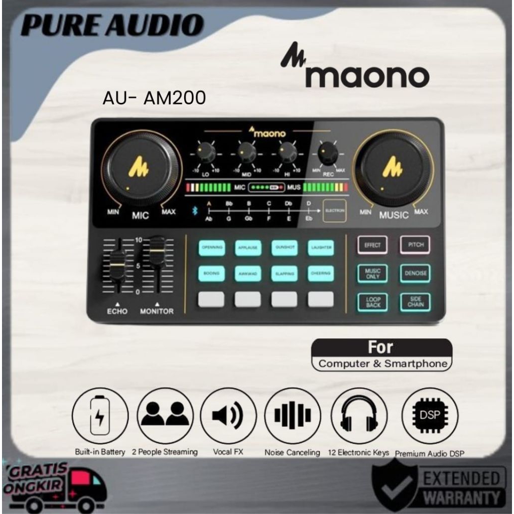 Maono AU-AM200 Audio Mixer