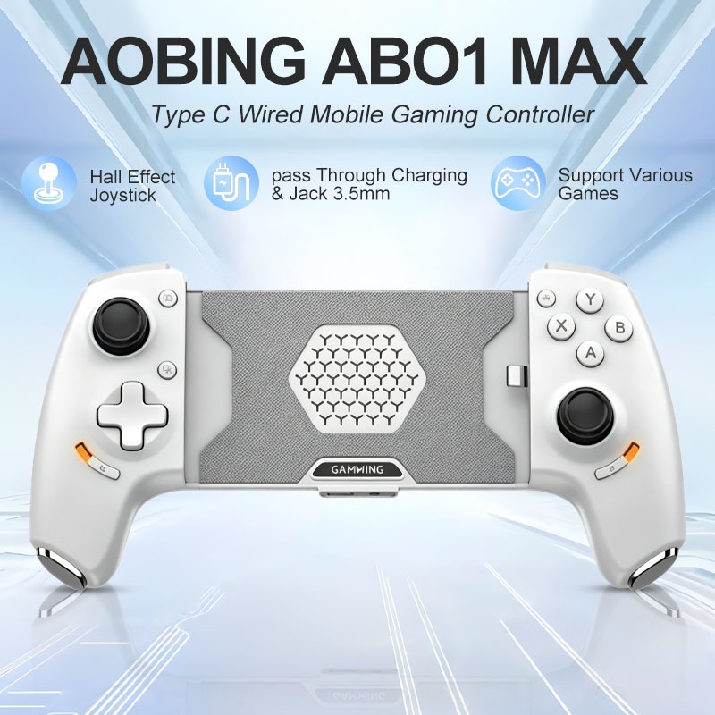AB01 Max Type C Gamepad Android iOS Phone Controller Hall Effect Joystick Gamepad Mobile Gaming Cont