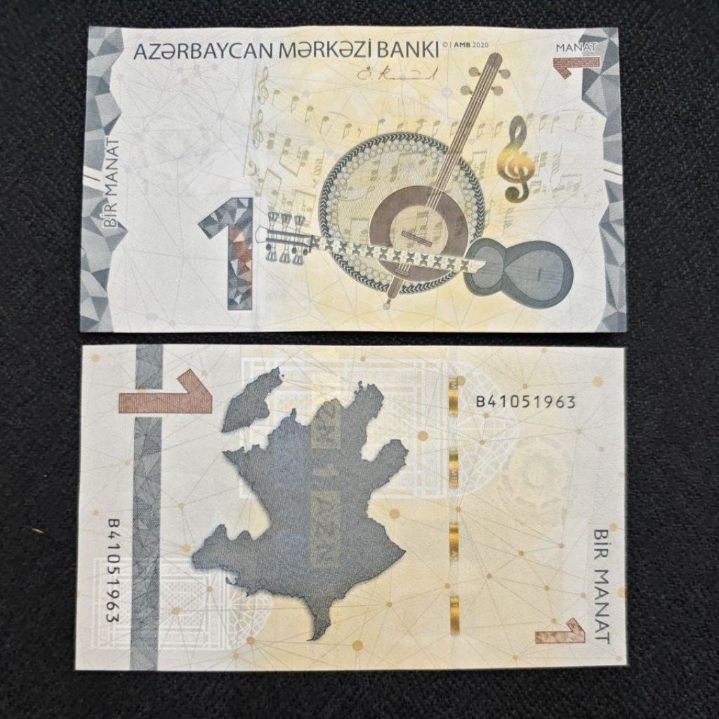 KERTAS ASING AZERBAIJAN 1 MANAT GRESS