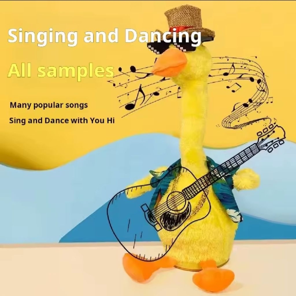 Mainan Bebek Berbicara Bebek Dancing Kaktus dan Bebek Berbicara dan Goyang Bernyanyi