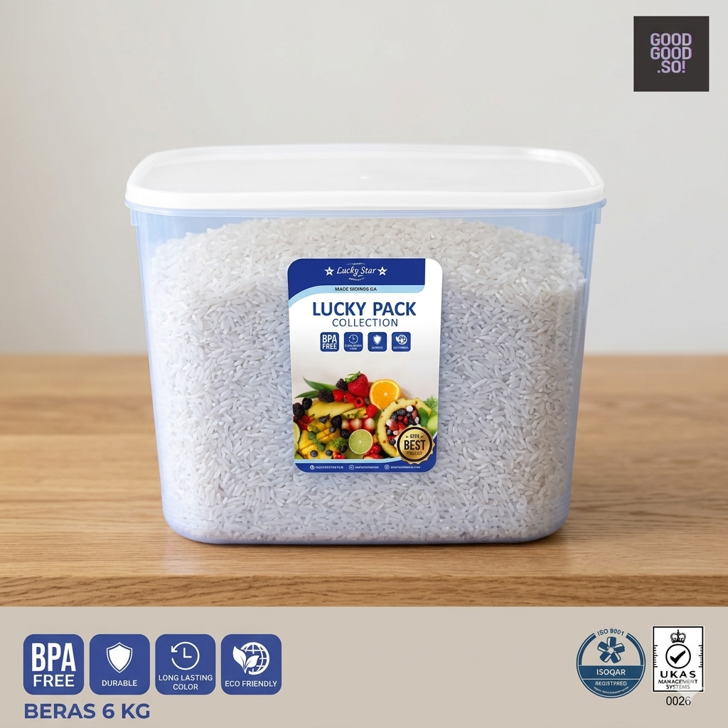 KOTAK MAKAN 6900ML / TOPLES MAKANAN / LUCKY PACK 6900ML / TEMPAT PENYIMPANAN MAKANAN