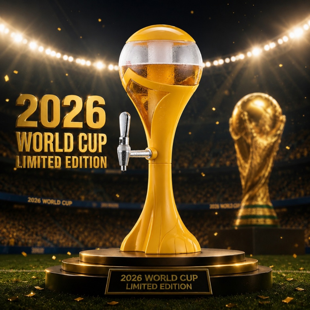BERGARANSI 3L Botol Tower World Cup Edition FREE WORLD CUP STICKER HOLOGRAM / Botol Tower 3L Edisi P
