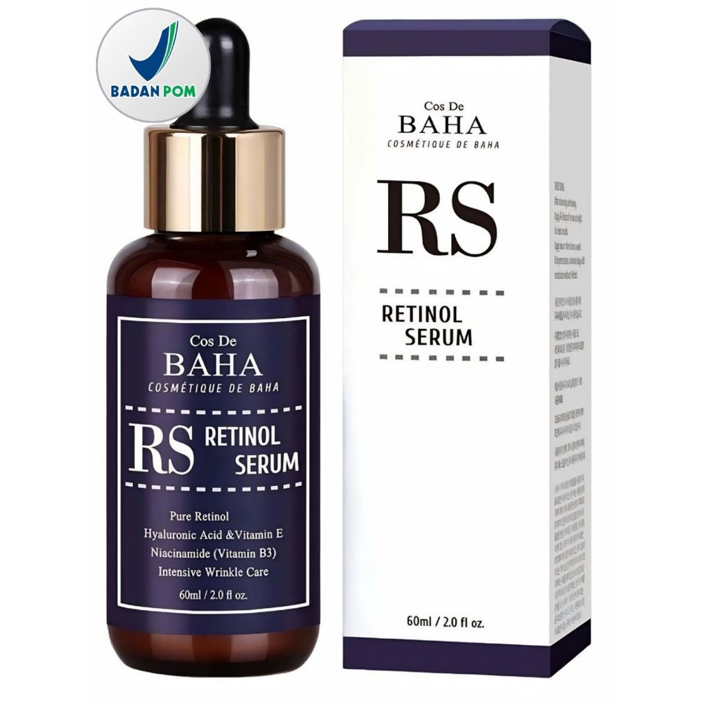Cos De BAHA (RS60) Retinol Serum Anti Aging menghilangkan kerutan diwajah samarkan noda kecilkan por