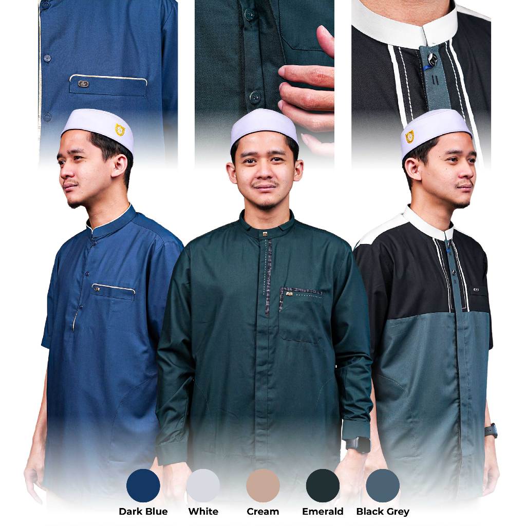 Koko Pria Qori Katun Premium Adem Nyaman Elegan Size L