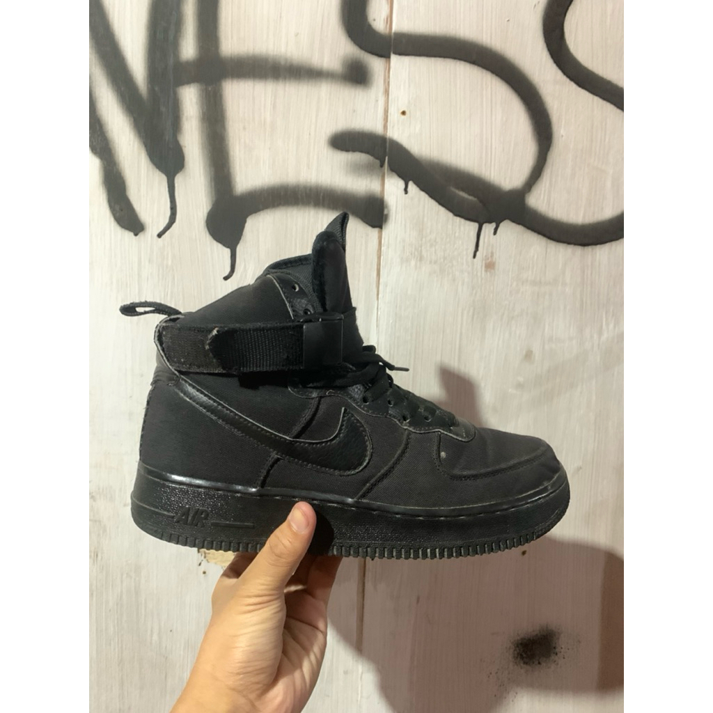 Nike Air Force 1 High Canvas “Triple Black”