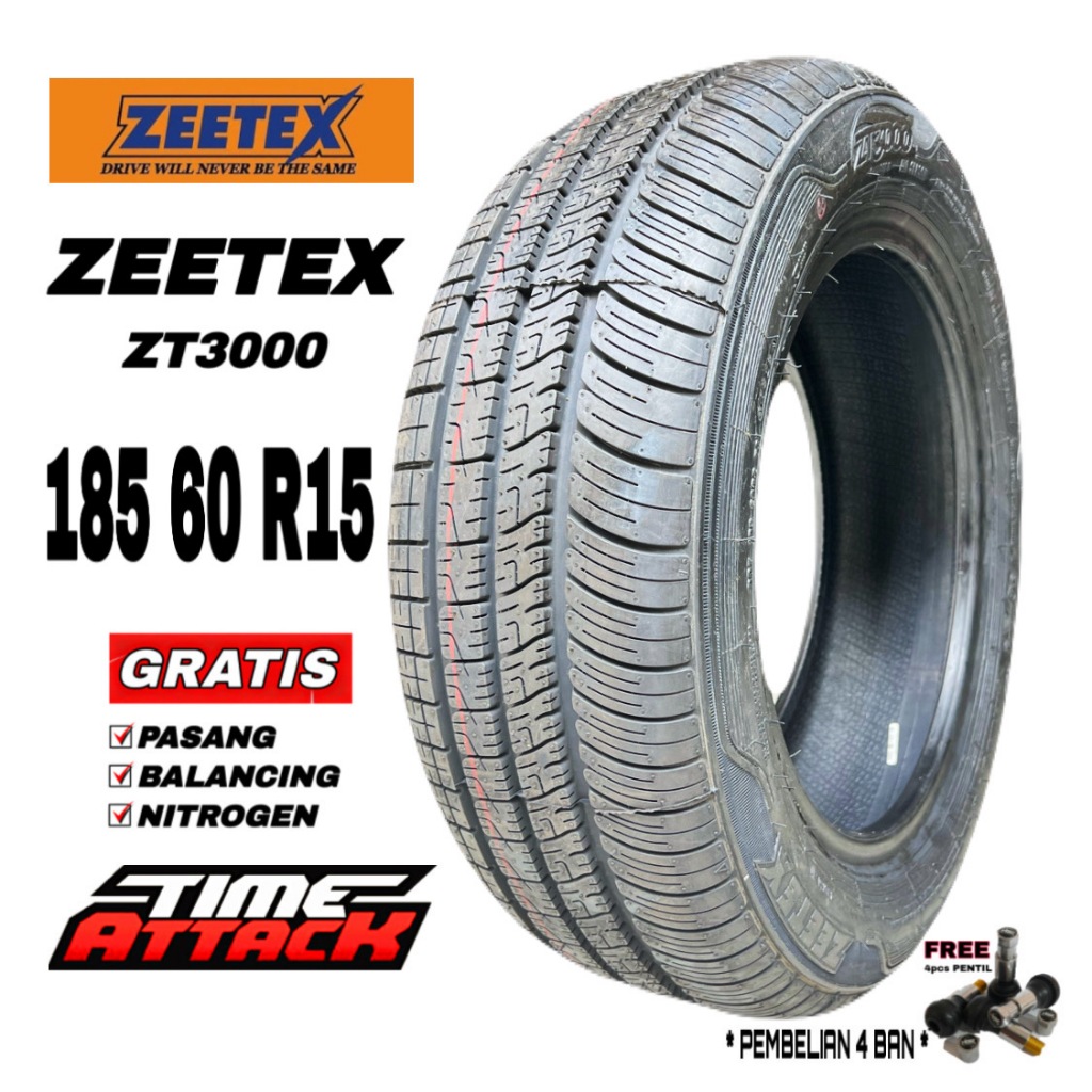 BAN MOBIL UKURAN 185 60 RING 15 MERK ZEETEX ZT3000 R15