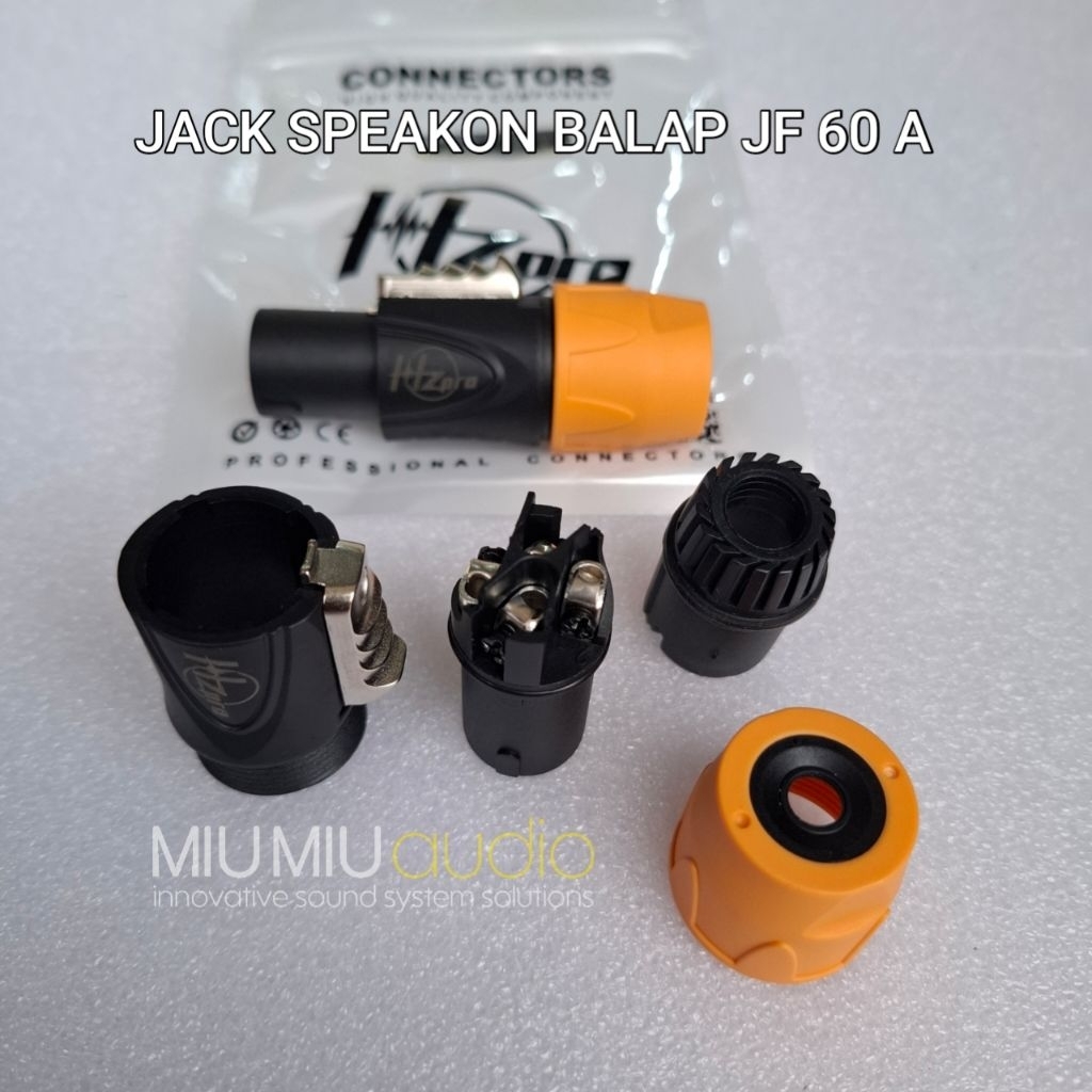 Jack speakon HZ PRO JF 60 A+ super balap premium jack spikon JF 60 anti leleh