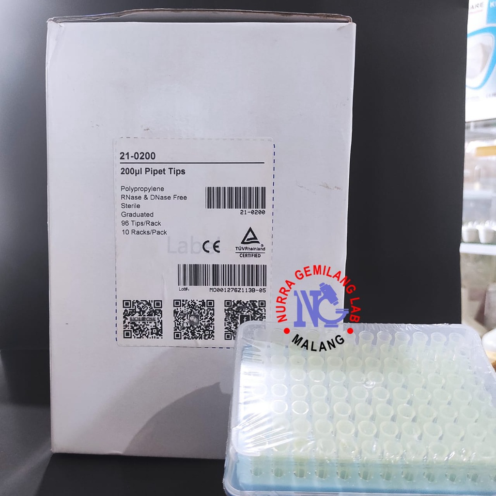 Rak Yellow Tips 96 well Biologix 21-0200 | Rak Yellow Tip 200 uL Biologix | yellowtip