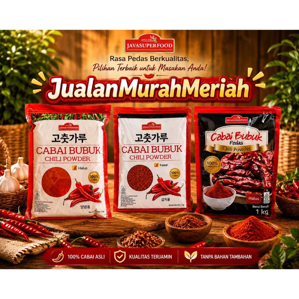 Cabe Bubuk 1kg Gochugaru Bubuk Cabe 1kg