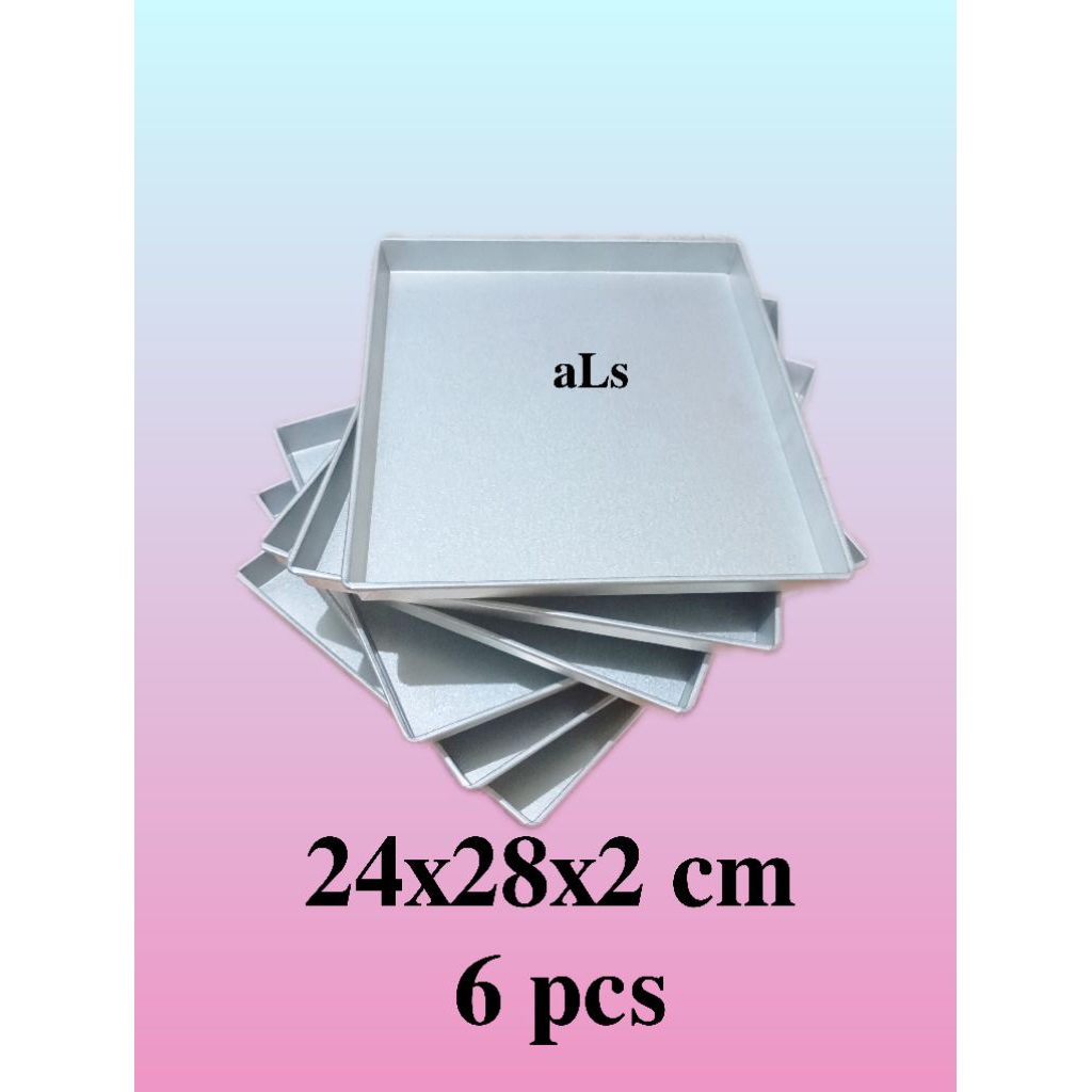 6 pcs loyang kue kering 24x28x2 cm