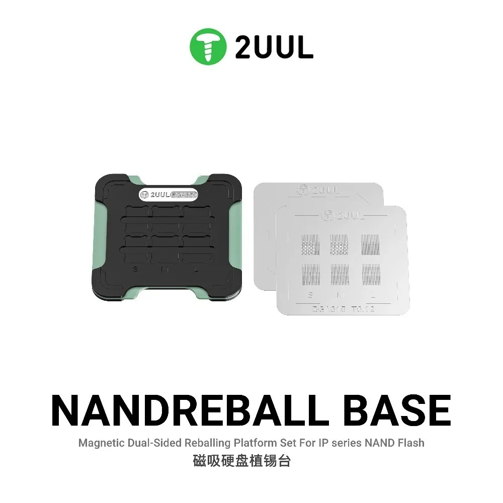 2UUL BH16 - NANDREBALL BASE MAGNET 2 SISI REBALLING PLATFORM UNTUK NAND FLASH
