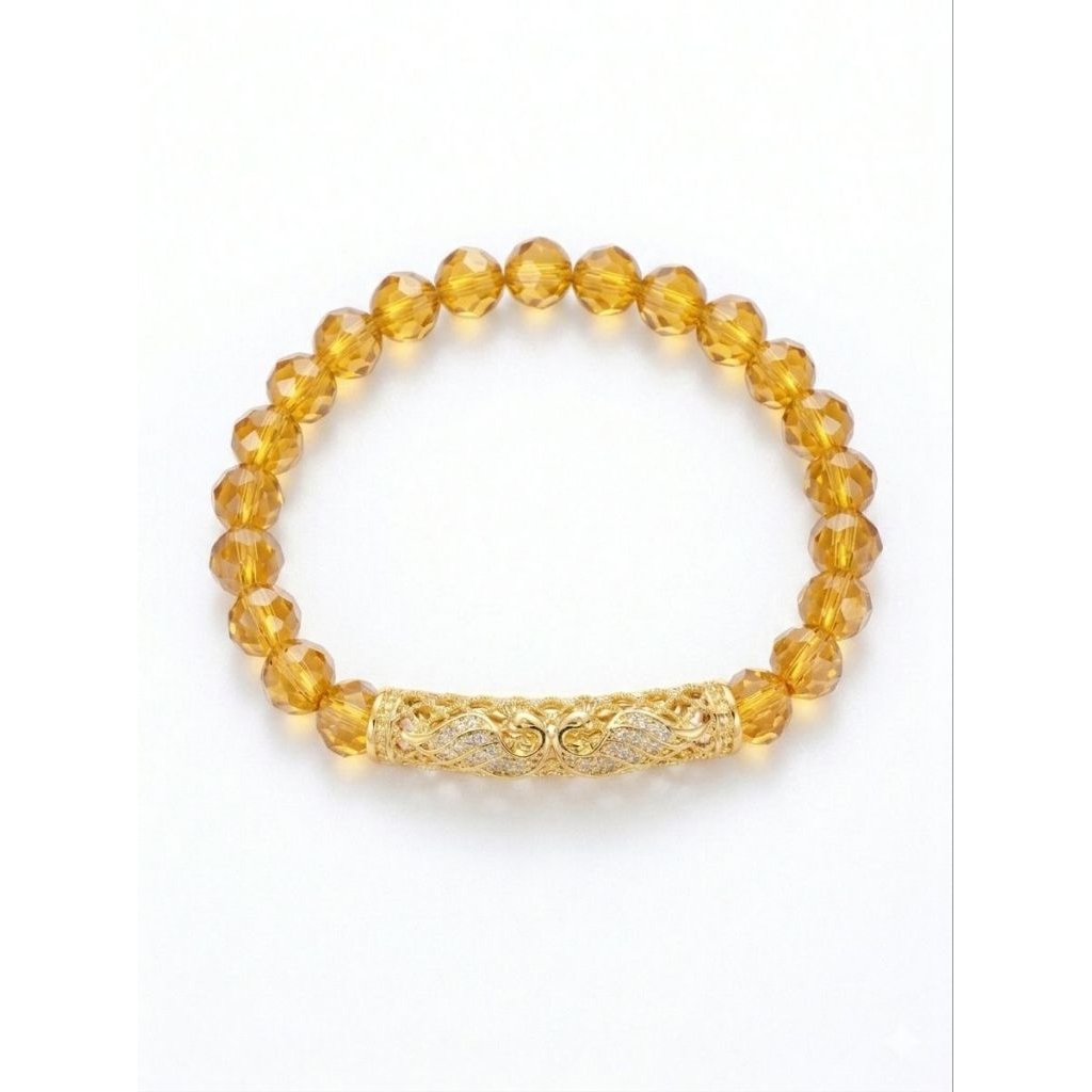GELANG KRISTAL CEKO MOTIF ANGSA PERHIASAN WANITA MODREN REALPICT