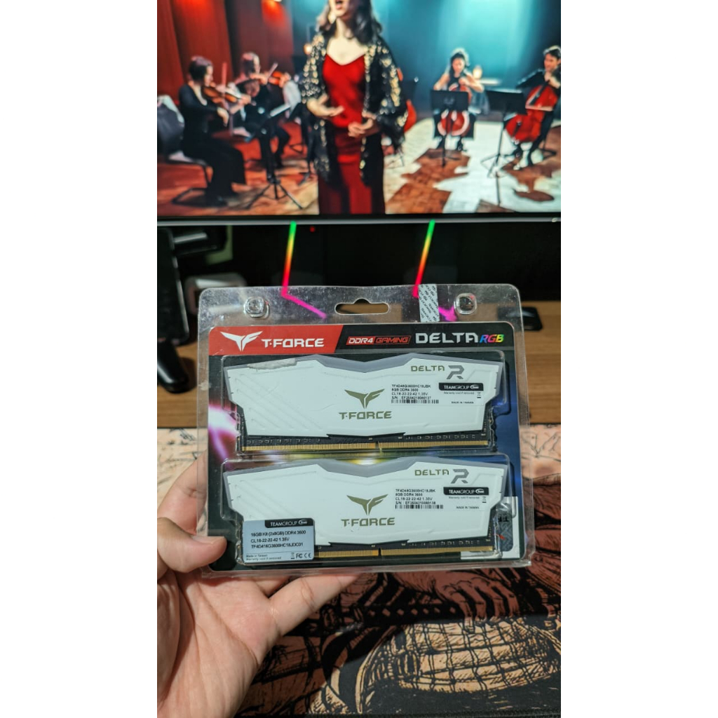 RAM T-Force Delta 16GB (8x2) DDR4 3600MHz RGB