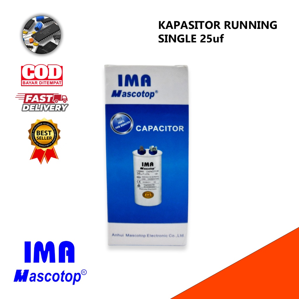 Kapasitor AC 25 uf IMA MASCOTOP