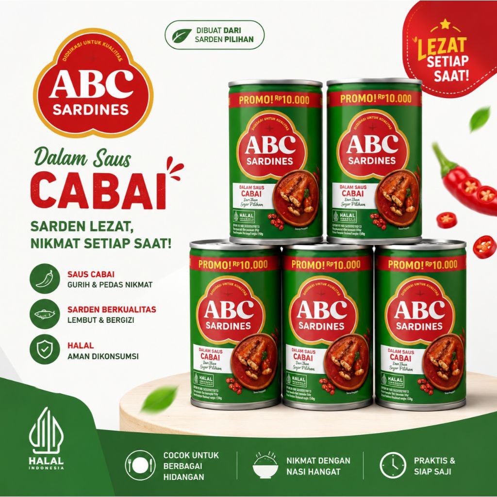 Sarden Kaleng ABC 155g