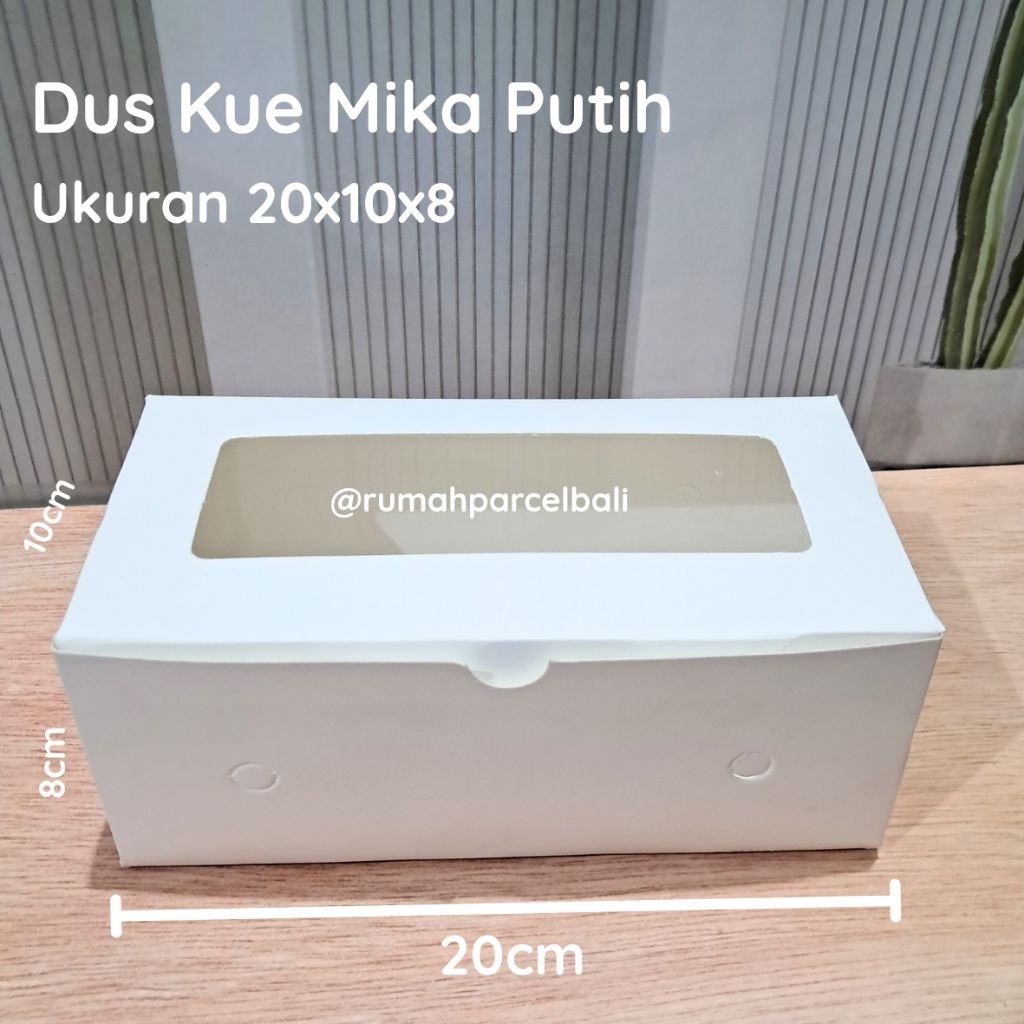 Dus Kue Brownies Mika Putih 20x10x8 [10pcs]