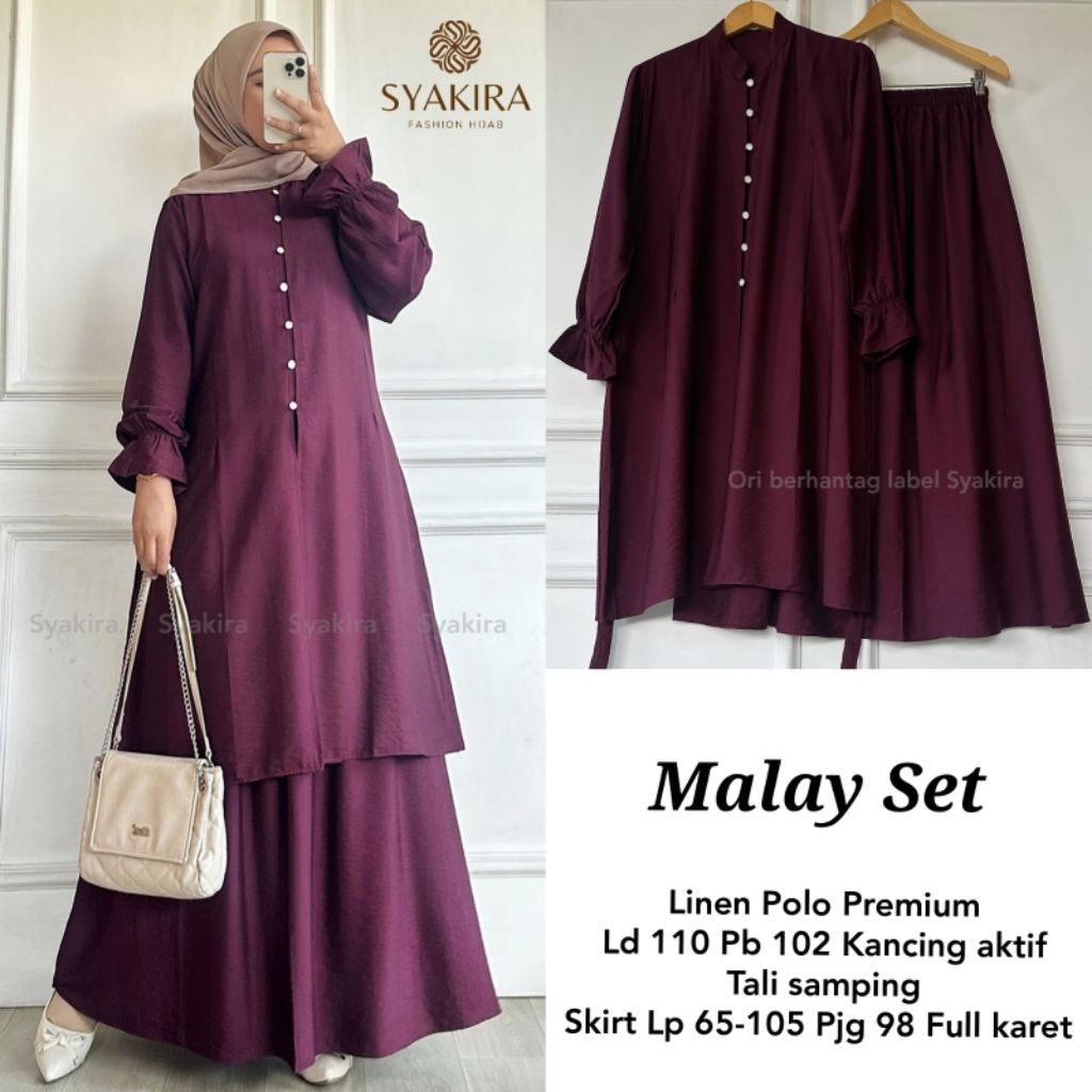 Alexa , Malay , Indira Setelan Wanita (Atasan&Rok) by Syakira