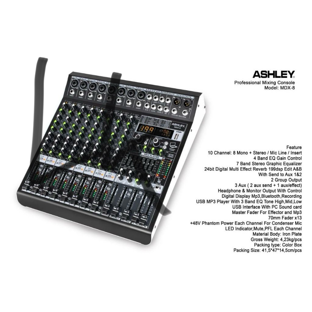 MIXER ASHLEY MDX 8 MIXER ASHLEY
