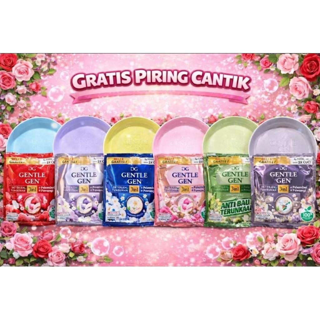 Gentle Gen Deterjen Cair Sachet 16 Sachet 80ml