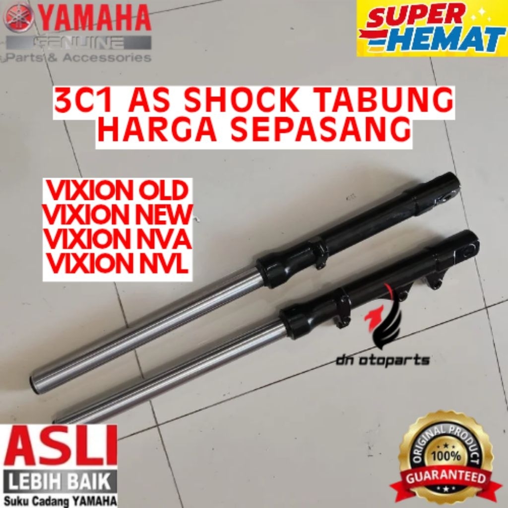 AS SHOCK TABUNG HARGA SEPASANG ORIGINAL YAMAHAL KODE 3C1, AS SHOCK VIXION OLD, AS SHOCK TABUNG VIXIO