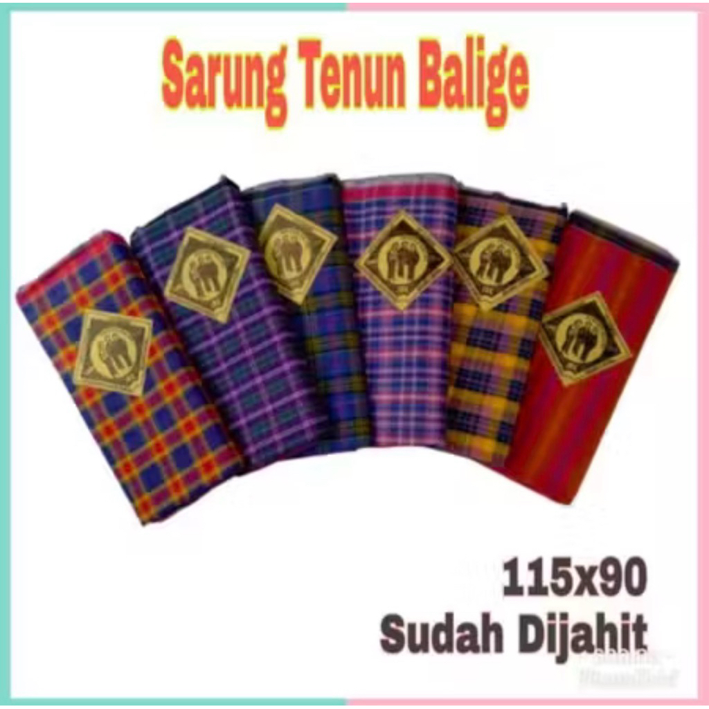 (5 PCS) Sarung Tenun Balige Cap Tiga Ibu Katun Kotak