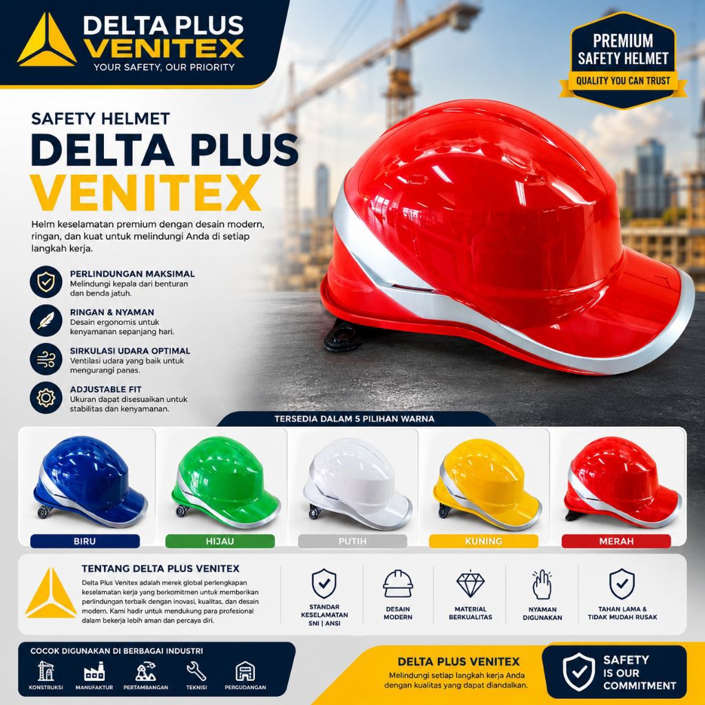 Helm Proyek Safety Delta plus Venitex Original-helmet proyek safety venitex delta plus original