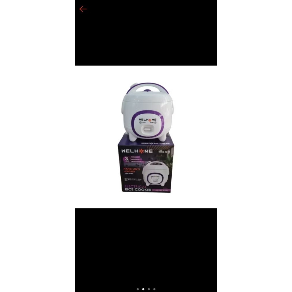 prelov rice cooker welhome masih lengkap