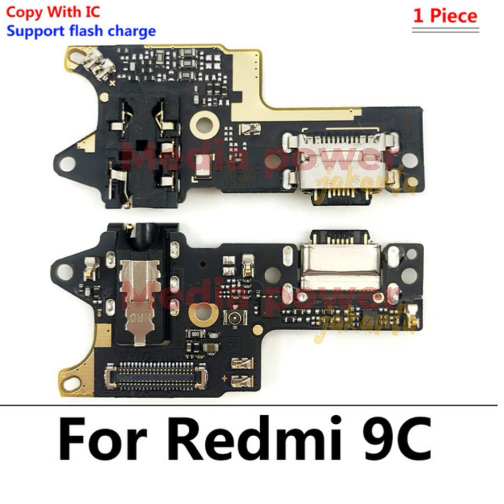 Konektor Cas Redmi 9A Redmi 9C Papan Cas Original Fulset With Ic