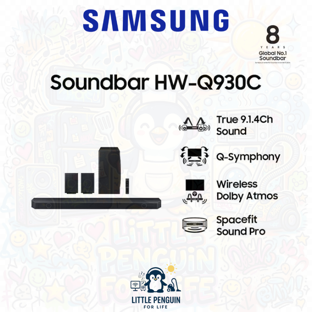 SAMSUNG Soundbar True 9.1.4Ch HW-Q930C dengan Wireless Dolby Atmos - HW-Q930C/XD