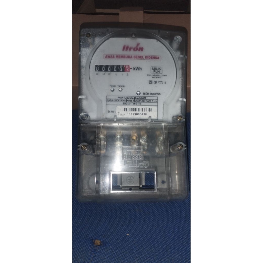 KWH METER SEMIDIGITAL 1 PHASE ITRON 5(40)A ORIGINAL