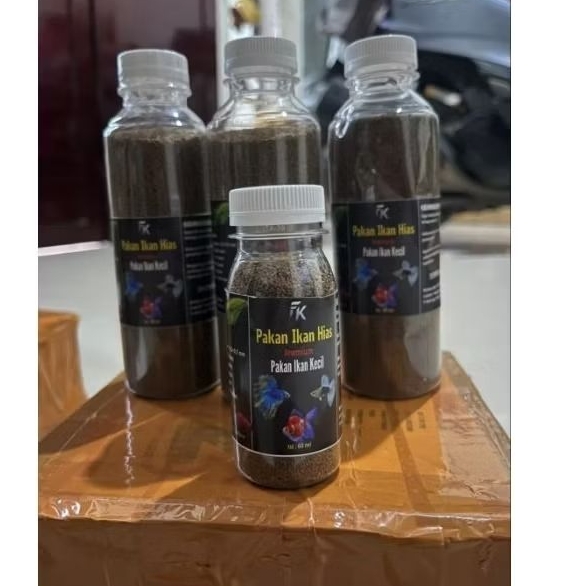Pelet Ikan Glowfish / Guppy Pakan Makanan Ikan Hias Kecil Kemasan botol 250ML