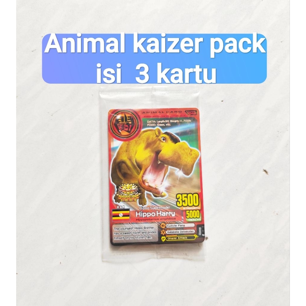 kartu animal kaiser original pack isi 3 kartu original