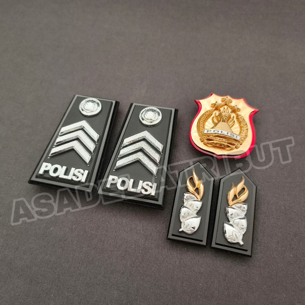 SET KOMPLIT PANGKAT BRIGPOL PDH FULL MIKA / PANGKAT BRIGPOL PDH POLRI / PANGKAT BRIGPOL PDH FULL MIK
